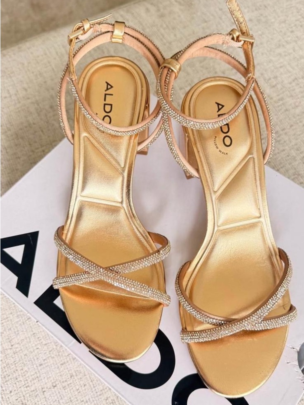 ALDO Women's Gold Heels